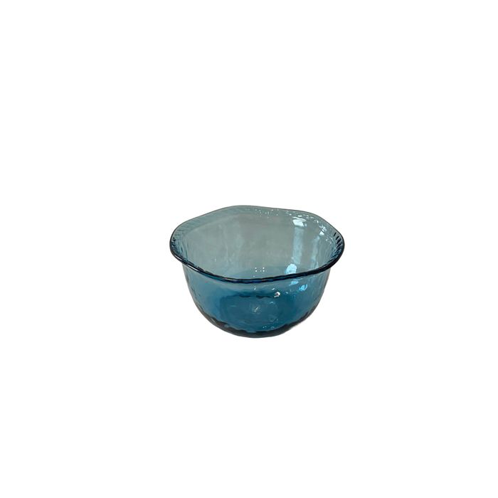 Bowl Acrilico Azul Detalhes Borda Trabalhada 15,3x15,3x7,7cm
