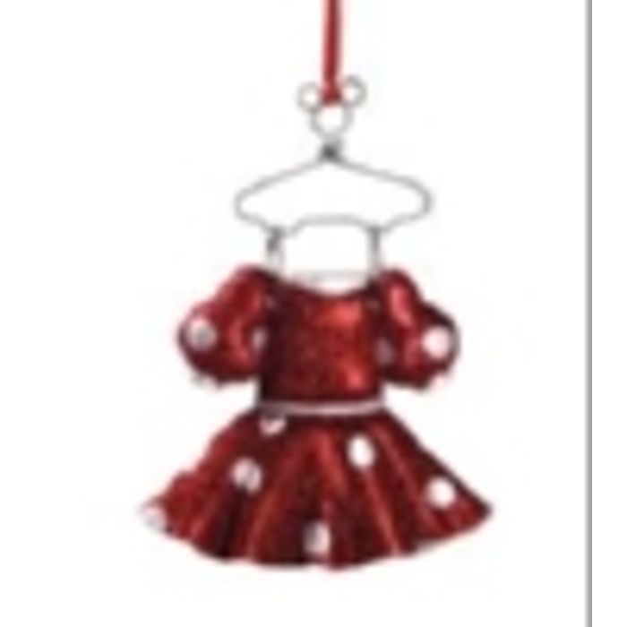 Enfeite Vestido Minnie Em Resina E Metal 7,5x9x3,5cm