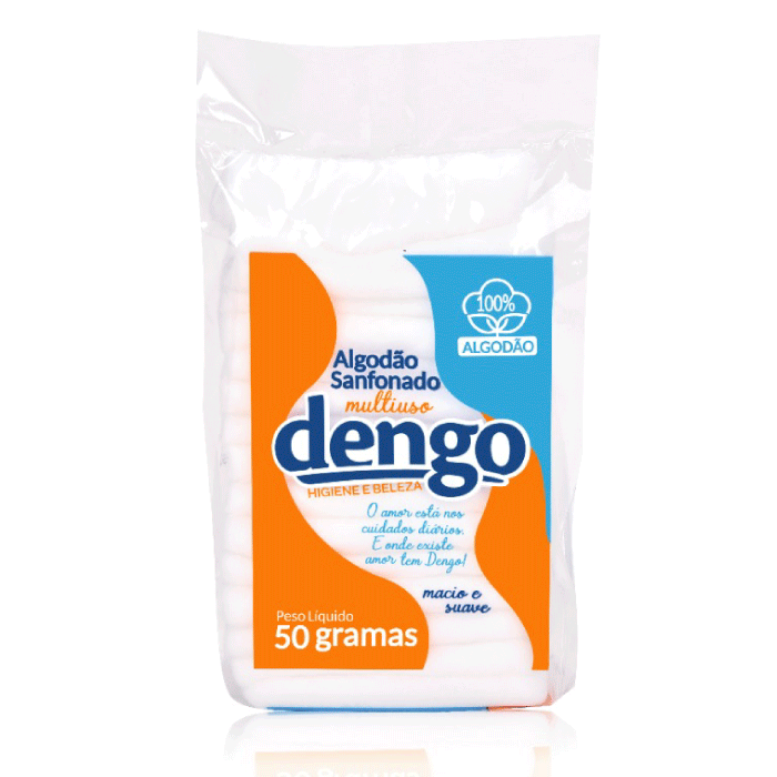 Algodão Hidrófilo Sanfonado Dengo 100 g
