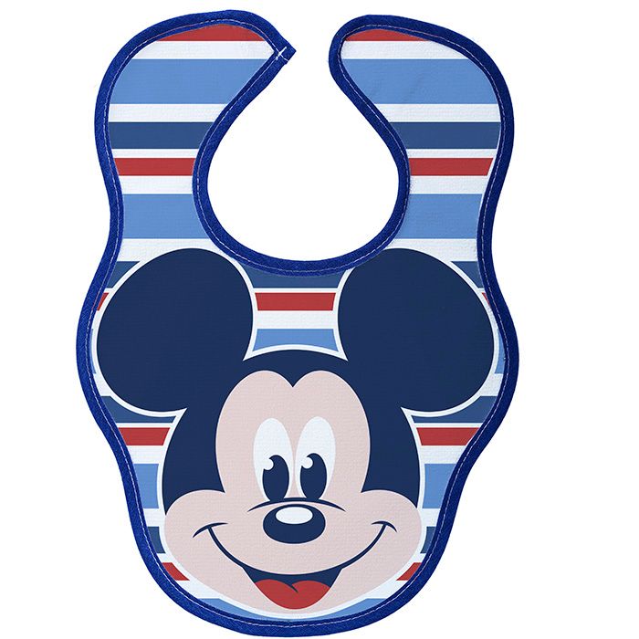 Babador de Bebê Carinhas Disney Estampado Mickey 31 x 21cm