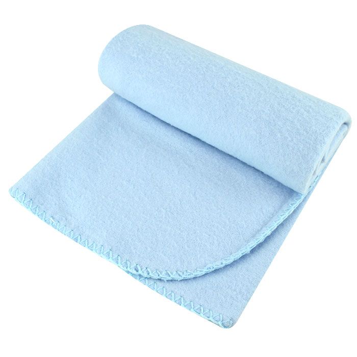 Cobertor de Bebê Carícia Liso Azul 90 x 70cm