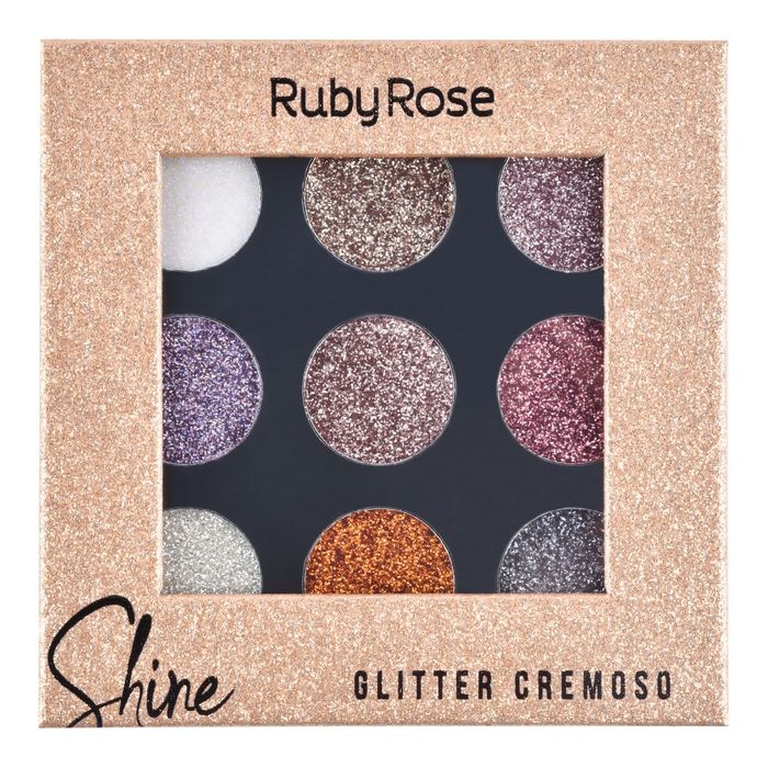 Paleta De Sombra Shine Glitter - Hb8407 - Light - Rubyrose