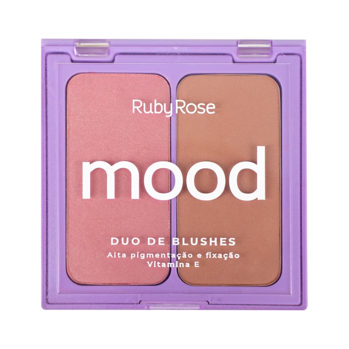 DUO BLUSH MOOD ROSY FLUSH + GINGER BREAD HB8703 RUBYROSE