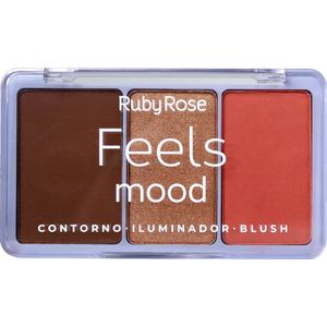 Paleta De Contorno, Iluminadir, Blush  Feels Mood Hb75262 - Ruby Rose