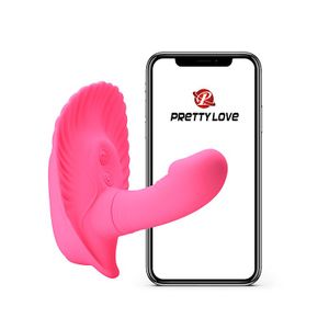 Vibrador Fancy com Pênis - Conexão Via bluetooth - App - Vibrador Calcinha