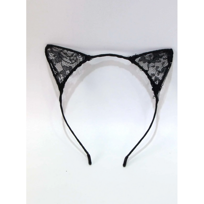 Orelha de Gatinha Sexy em Renda - Preta