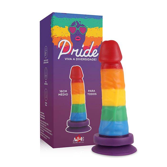 Penis com base 16 X 4cm - VENTOSA - PRIDE -