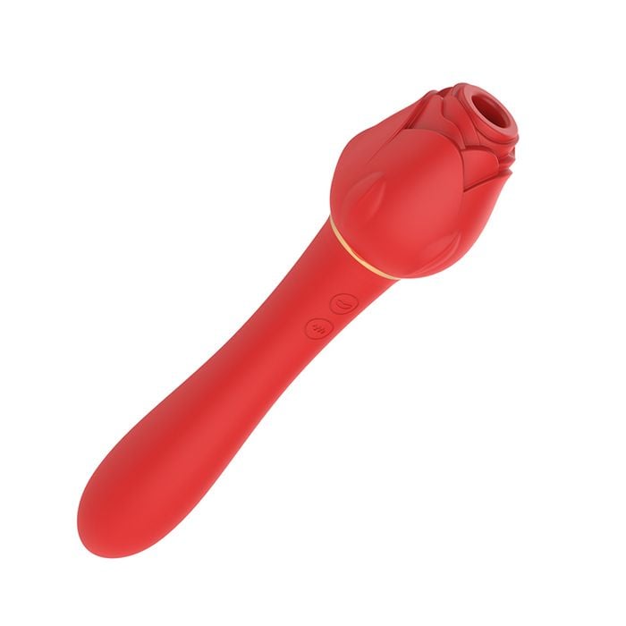 Vibrador com Succao The Rose Wand - 2 em 1