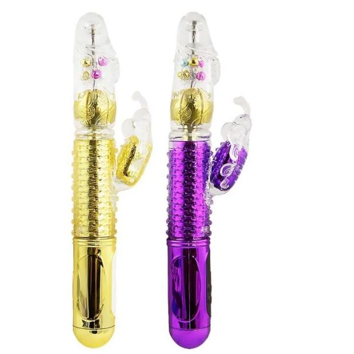 Vibrador Vai e Vem - RECARREGÁVEL - DOURADO - 6047