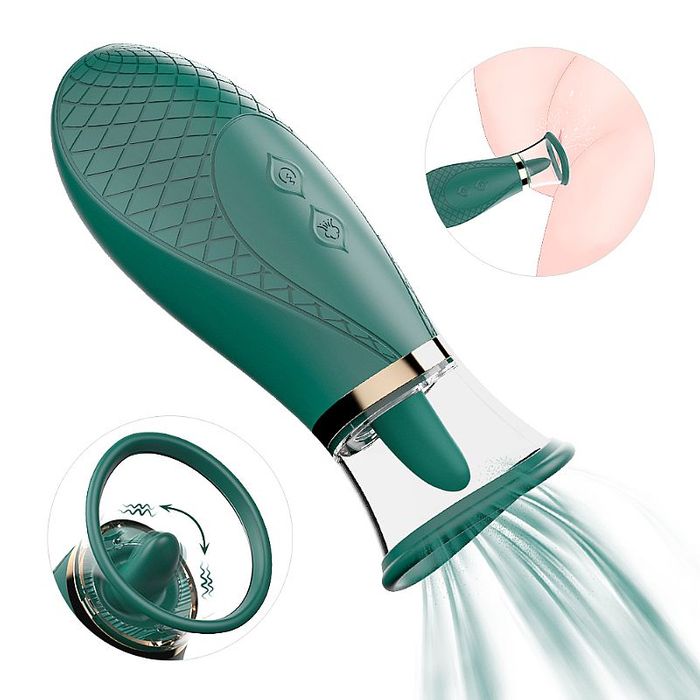 Vibrador com Sucção e Lingua de Estimulação
