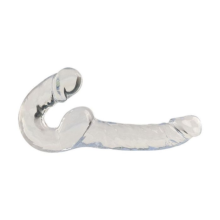 Pênis Duplo - 15,0 x 3,4 cm - TRANSPARENTE
