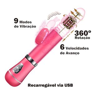 Vibrador Rotativo Vai e vem-  Borboleta - Recarregável - 8433