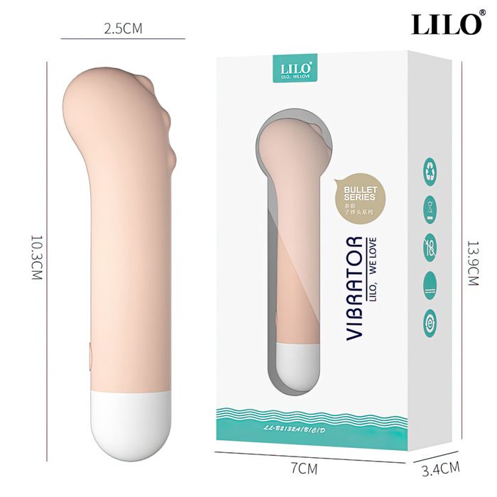 Mini vibrador recarregável 10 Veloc - LILO - MV008C