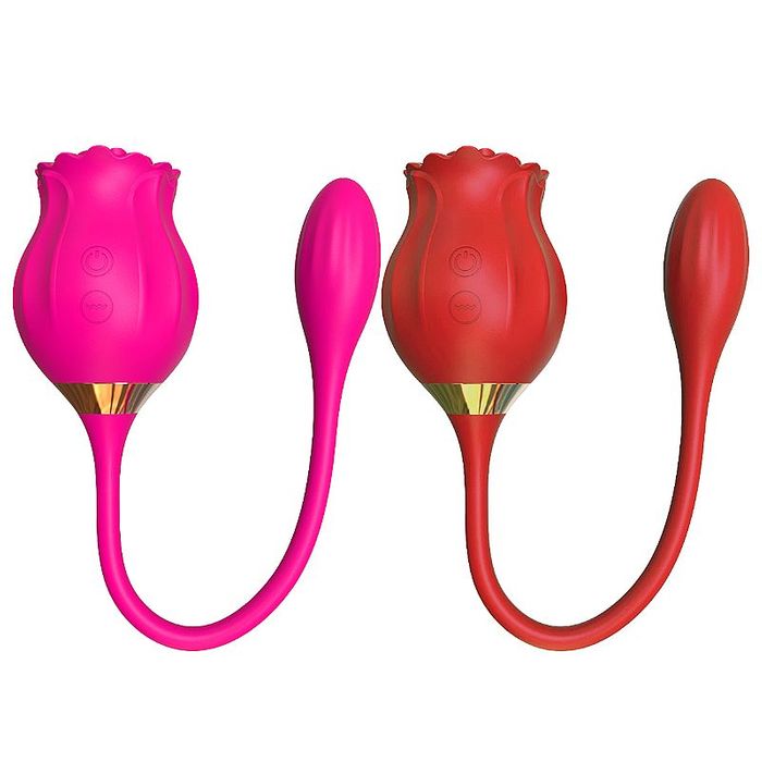 Vibrador Rosa com Pulsação de clitóris e Capsula Vibratoria - Snak - 8285