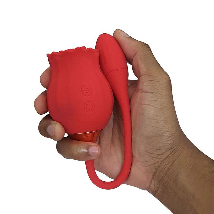 Vibrador Rosa com Pulsação de clitóris e Capsula Vibratoria - Snak - 8285