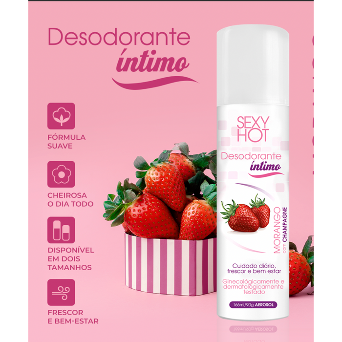 Desodorante Íntimo  Morango 166ml    CO123