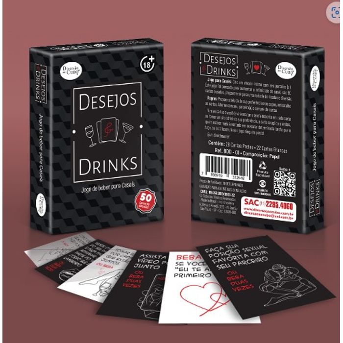 Desejos e Drinks -  Jogo de Beber Para Casais - LD037