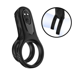 Anel Peniano Duplo com Vibrador - Recarregável - Robô - 8691