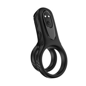 Anel Peniano Duplo com Vibrador - Recarregável - Robô - 8691