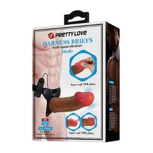 Cinta Peniana Com Pênis com Vibro - Stark - Pretty Love - 8533