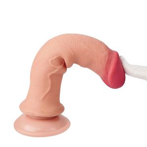 Pênis Dupla Camada  com ventosa Removível - 19,5 cm - 8328