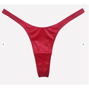 Calcinha Esquenta - VERMELHO - Calcinha Fio Dental Asa Delta em Cirrê