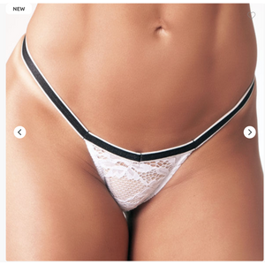 Calcinha JUFRAN - Cores variadas - Fio Dental em Renda com Transparência e Regulagem - sensualle