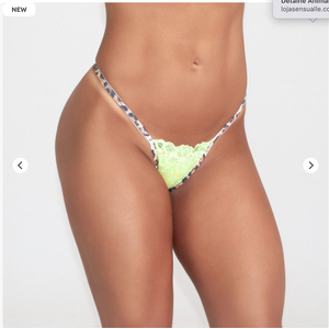 Calcinha TIÊ - Cores variadas -  Fio Dental em Renda com Detalhe Animal Print - sensualle