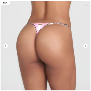 Calcinha TIÊ - Cores variadas -  Fio Dental em Renda com Detalhe Animal Print - sensualle