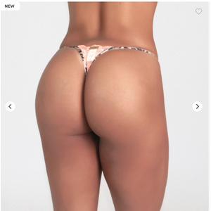 Calcinha TIÊ - Cores variadas -  Fio Dental em Renda com Detalhe Animal Print - sensualle