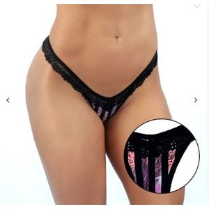 Calcinha  Estupenda - Cores Diversas - Sexy em Renda e Suplex Estampado - sensualle