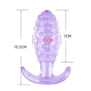 Plug Anal em Silicone com Textura de Bolinha - 10,5x3,5cm - 8452