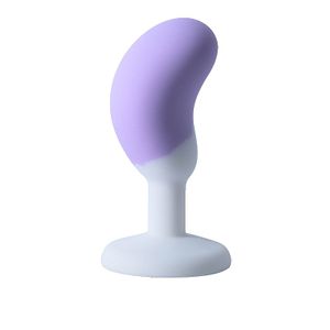 Plug Anal em Silicone com Pedra - M - Formato de Feijão - 8,2 X 2,7 - 8939