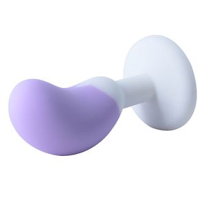 Plug Anal em Silicone com Pedra - M - Formato de Feijão - 8,2 X 2,7 - 8939