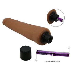 Penis Realístico - Dupla Camada com Vibrador - Alfredo - 25,0 X 4,0cm - Pretty Love - 9000