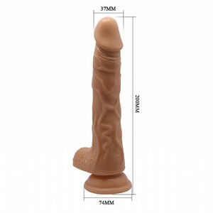 Penis Vai e Vem com Vibro e Rotativo - 20,0 X 3,7 cm - Baile - 7103