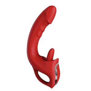 Vibrador Vai e vem com estimulador de Clitóris Língua - 8734
