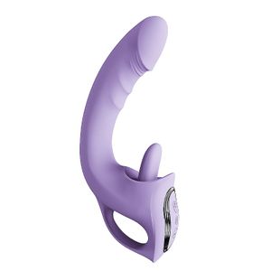 Vibrador Vai e vem com estimulador de Clitóris Língua - 8734