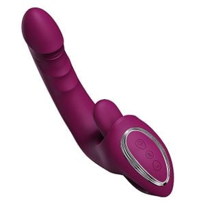 Vibrador Vai e vem com estimulador de Clitóris Língua - 8734