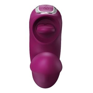 Vibrador Vai e vem com estimulador de Clitóris Língua - 8734