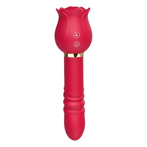 Vibrador Sugador e Vai e vem - Christine - Rosa - 8883