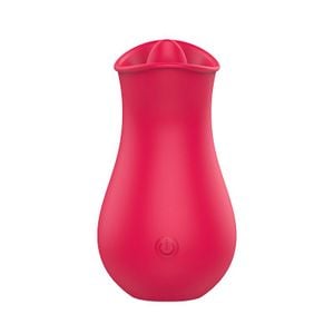 Vibrador de Clitóris com Língua e sucção - Formato Rosa - Lira - 8203