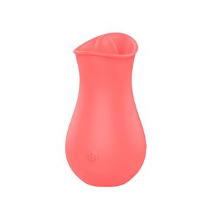 Vibrador de Clitóris com Língua e sucção - Formato Rosa - Lira - 8203