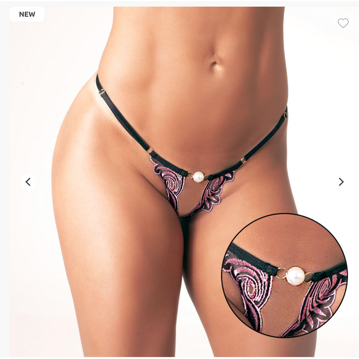 Calcinha Aberta MONTHAL PRETO/PINK