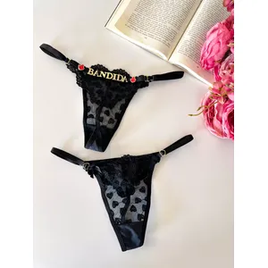Calcinha para Personalizar Tule Coração - NAO ACOMPANHA AS LETRAS