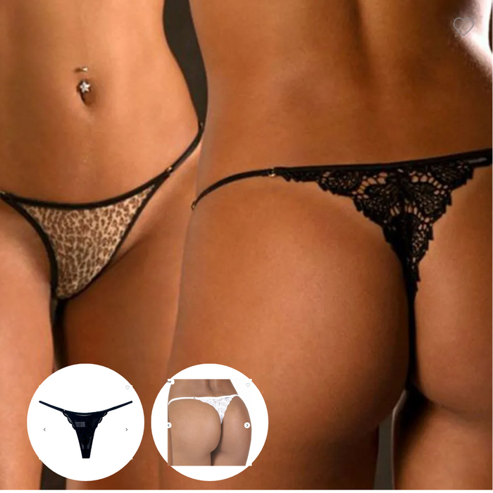 CALCINHA SEMPRE TUA  - SENSUAL FIO DENTAL EM RENDA E TULE - sensualle