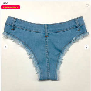 Short Jeans Micro Feminino Cavado - Ozempic - claro - SENSUALLE
