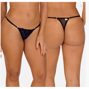 Calcinha Cascalho Sexy em Renda e Tule com Regulagem - sensualle