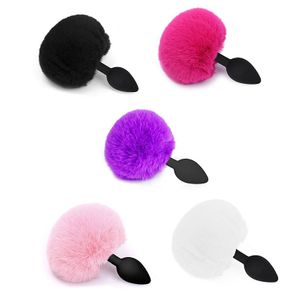 Plug Anal em Silicone - Pompom de Coelho  - 8642 - G - SI