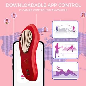 Vibrador de Calcinha com 9 Modos de Vibração controle po  App - ES087 - VIPMIX